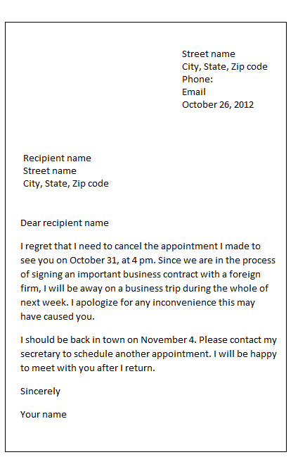 sample appointment letter