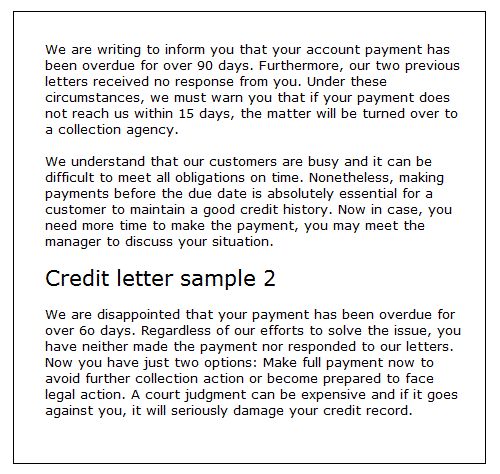 types of letter of credit