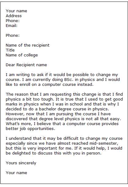 Work Schedule Change Request Letter from www.perfectyourenglish.com