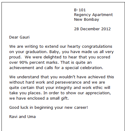 Sample Congratulatory Letter For Achievement from www.perfectyourenglish.com
