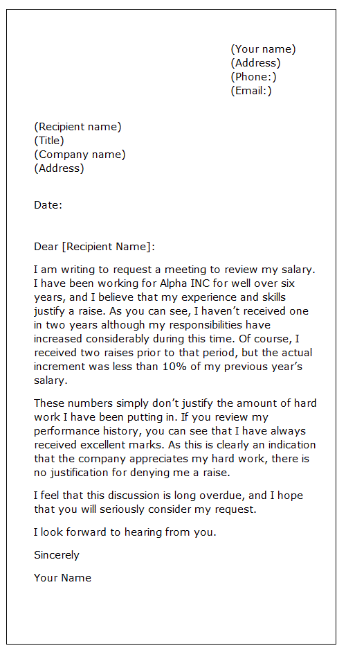 Letter Asking For A Raise from www.perfectyourenglish.com