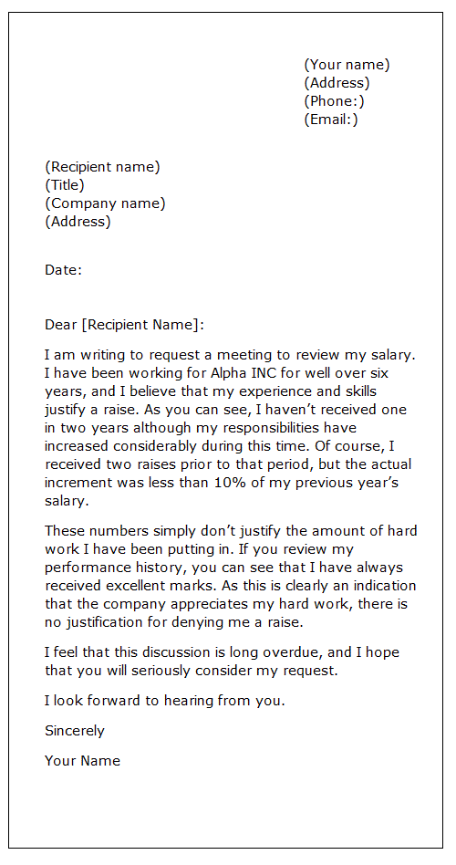 Write Request Raise Letter